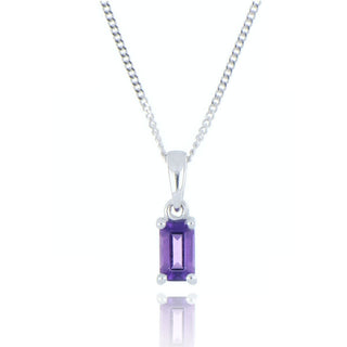 9ct White Gold 0.26ct Amethyst Necklace