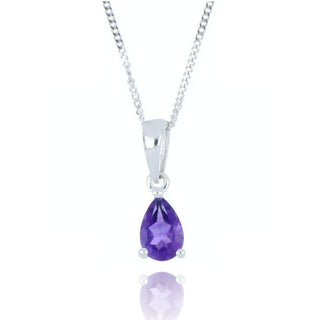 9ct White Gold 0.38ct Amethyst Necklace