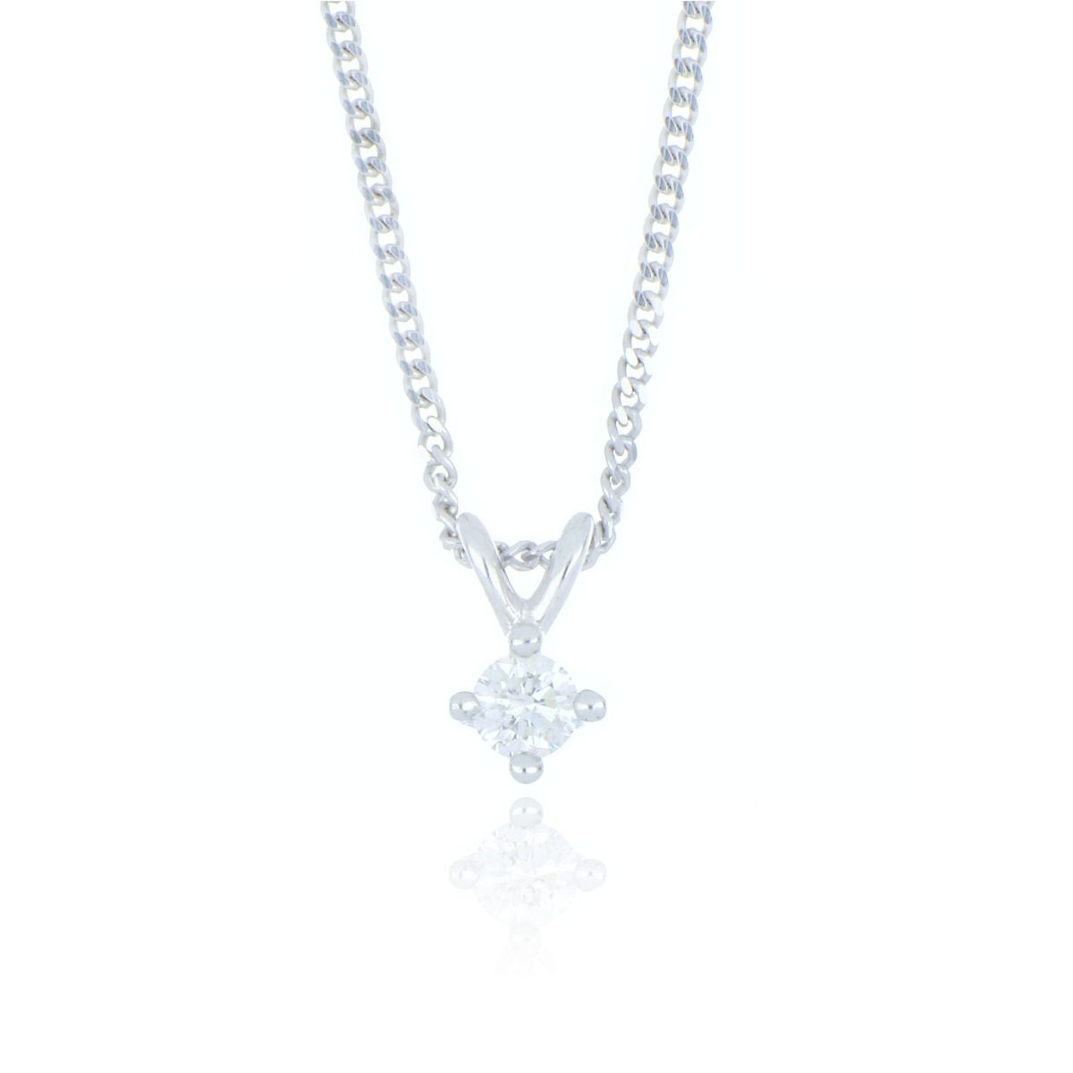 Solitaire necklace on sale white gold