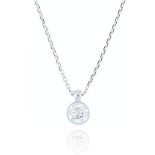 18ct White Gold 0.20ct Diamond Solitaire Necklace