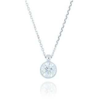 18ct White Gold 0.40ct Diamond Solitaire Necklace