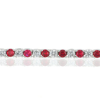 A&s Enchanted Collection 3mm Red Cubic Zirconia Tennis Bracelet