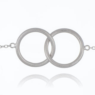 A&s Paradise Collection Silver Double Circle Bracelet
