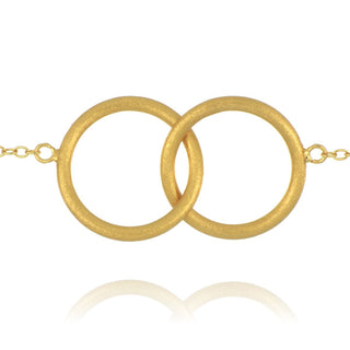 A&s Paradise Collection Yellow Gold Vermeil Double Circle Bracelet