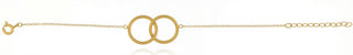 A&s Paradise Collection Yellow Gold Vermeil Double Circle Bracelet
