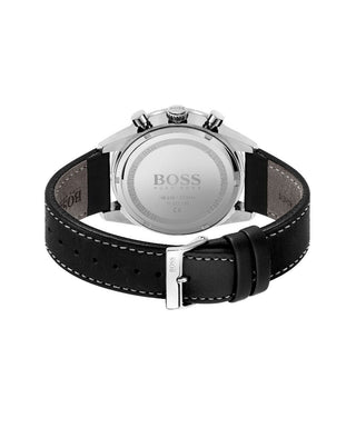 Boss Gents Pilot Edition Chrono Black Leather Strap Watch