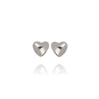 A&s Enchanted Collection Silver Heart Stud Earrings