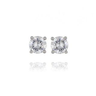 A&s Enchanted Collection 7mm Cubic Zirconia Solitaire Stud Earrings