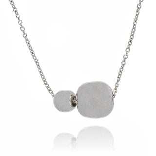 A&s Enchanted Collection Double Drop Silver Ball Necklace