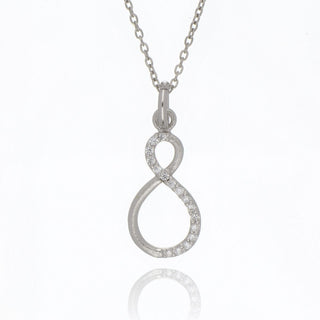 A&s Paradise Collection Silver Cubic Zirconia Eternity Necklace