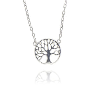 A&s Enchanted Collection Tree Of Life Silver Necklace