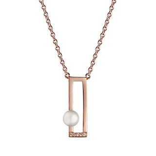 Jersey Pearl Rose Gold Plated Ava Necklace