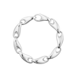 Georg Jensen Silver Reflect Thick Chain Bracelet - Size M