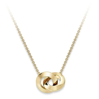 9ct Yellow Gold Interlocked Circle Necklace