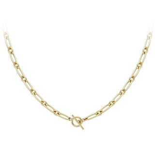 9ct Yellow Gold T-bar Necklace