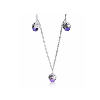 Baccarat Silver Purple Murmure Long Necklace