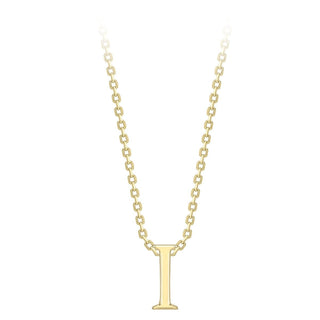 9ct Yellow Gold Initial I Necklace