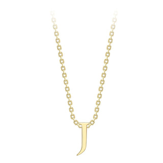 9ct Yellow Gold Initial J Necklace