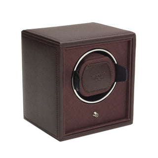 Cub Single Watch Winder By Wolf - Brown Pebble