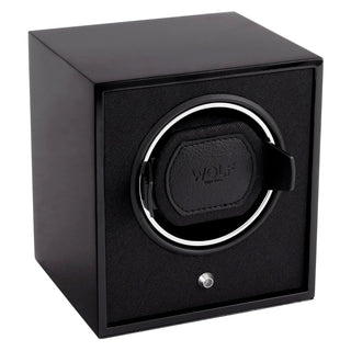 Cub Single Watch Winder By Wolf - Black Lacquer
