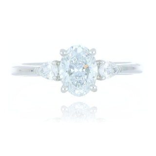 A&s Lab Grown Collection Platinum 1.31ct Lab Grown Diamond 3 Stone Ring