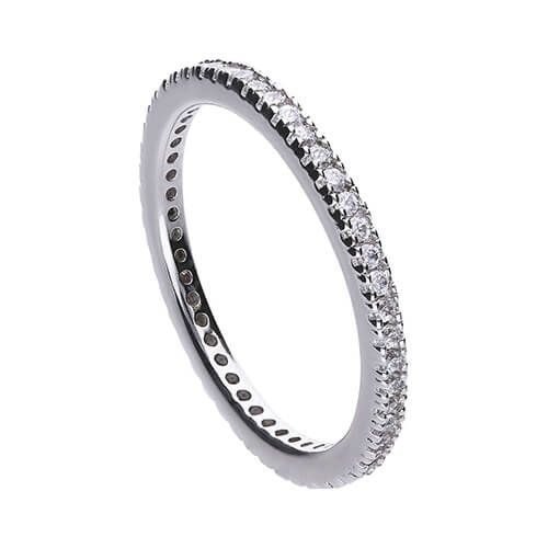 Diamonfire Silver Cz Full Eternity Ring Size Allum Sidaway
