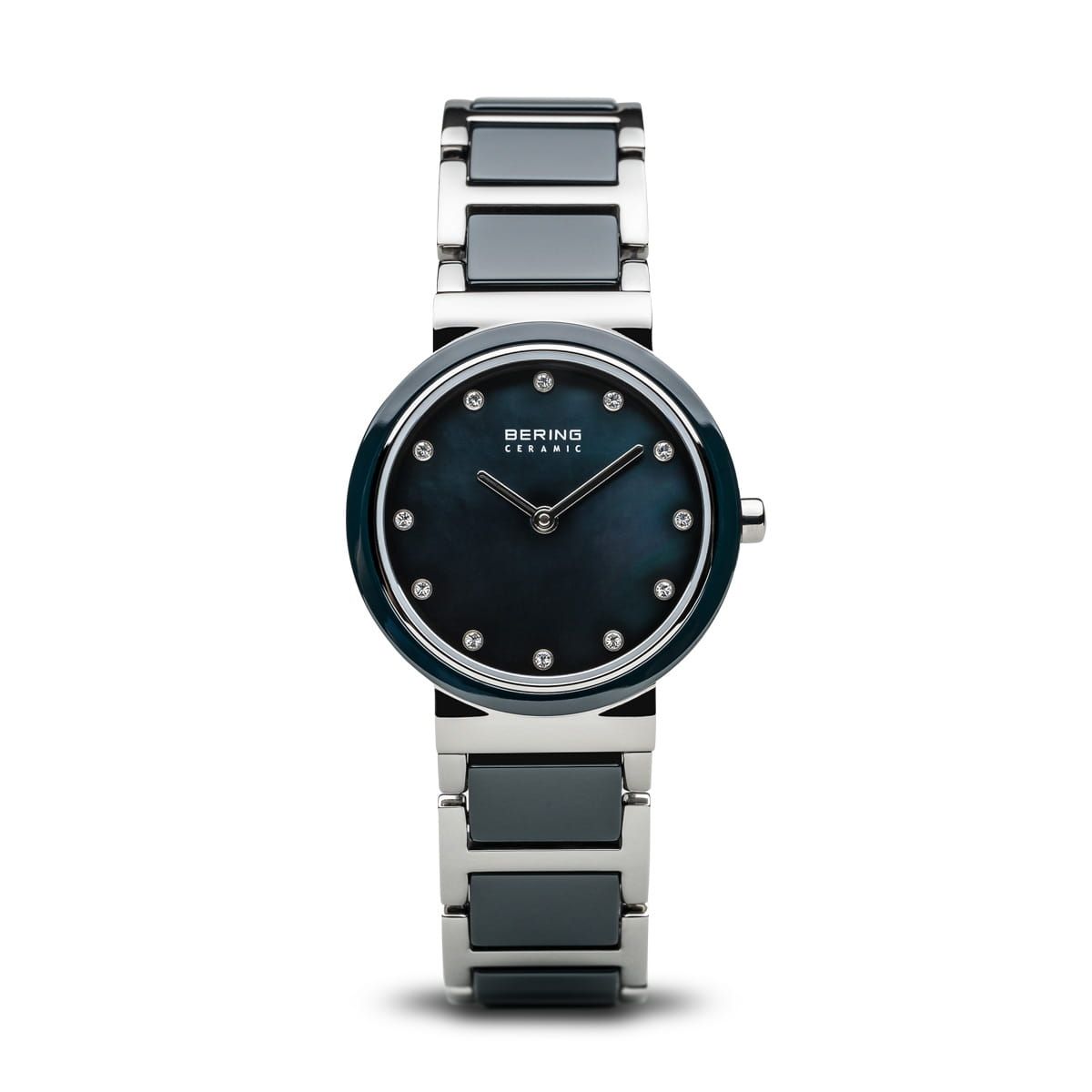 Bering Ladies Blue Mother of pearl Stainless Steel And Ceramic