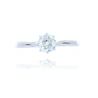 Pre-owned 18ct White Gold 0.73ct Old Mine Cut Diamond Solitaire