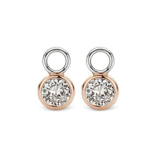 Ti Sento Rose Gold Plated Cz Ear Charms
