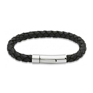 Unique & Co Black Leather Bracelet - 21cm
