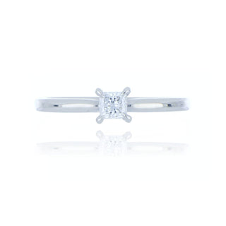 A&s Engagement Collection Platinum 0.25ct Princess Cut Diamond Solitaire