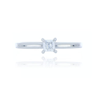 Allum & Sidaway Jewellery A&S Engagement Collection Platinum 0.25ct Princess Cut Diamond Solitaire 0120372