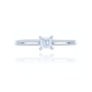 A&s Engagement Collection Platinum 0.25ct Diamond Princess Cut Solitaire