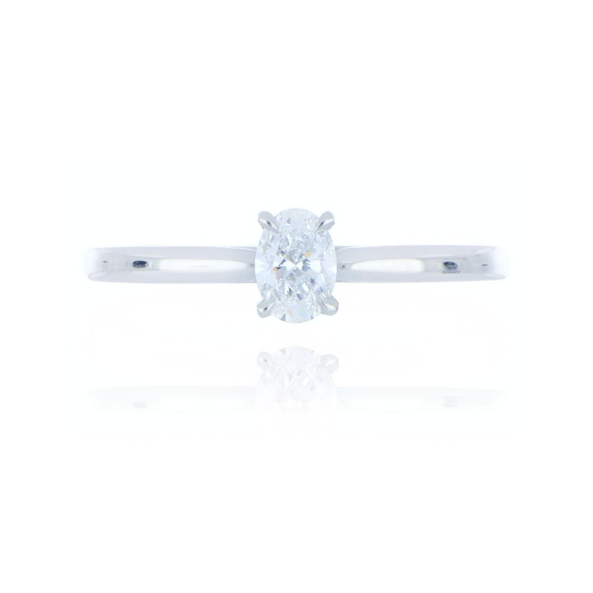 A S Engagement Collection Platinum 0.30ct Oval Cut Diamond