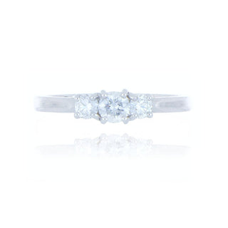 A&s Engagement Collection Platinum 0.52ct Diamond 3 Stone Ring
