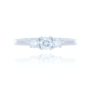 A&s Engagement Collection Platinum 0.50ct Diamond 3 Stone Ring