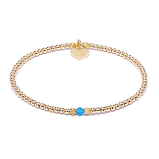 Annie Haak Gold Aster Blue Agate Bracelet