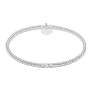 Annie Haak Silver Aster Pearl Bracelet 19cm