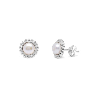 Annie Haak Silver Pearl Stud Earrings