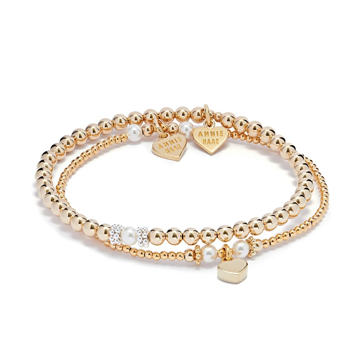 Annie Haak Gold Pearly Bracelet Stack Allum Sidaway