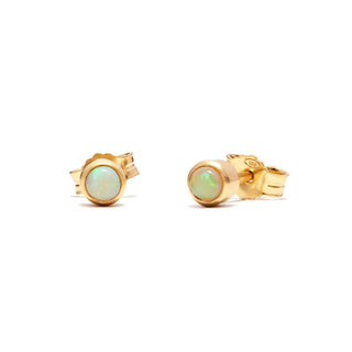 Annie Haak Gold Opal Zodiac Stud Earrings