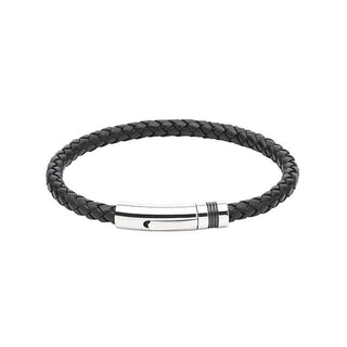 Unique & Co Black Leather Bracelet - 19cm