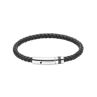 Unique & Co Black Leather Bracelet - 19cm