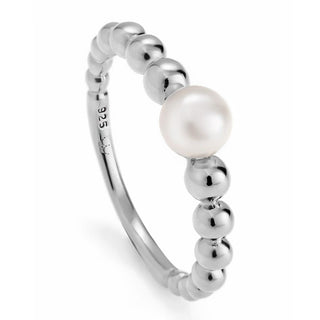 Jersey Pearl Silver Coast Pearl Ring - Size N