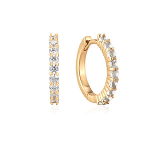 A&s Ear Styling Collection 14ct Yellow Gold Diamond Single Hoop Earring