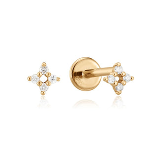 A&s Ear Styling Collection 14ct Yellow Gold Diamond Star Single Stud Earring