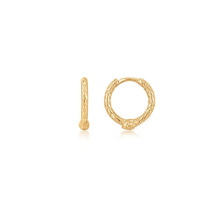 A&s Ear Styling Collection 14ct Yellow Gold Snake Single Hoop Earring