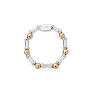 Chlobo Silver And Yellow Gold Plated Rhythm Of Water Ring