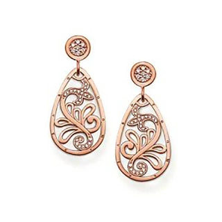 Thomas Sabo Rose Gold Plated Cz Drop Earrings