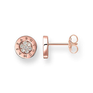 Thomas Sabo Rose Gold Circle Stud Earrings With Czs